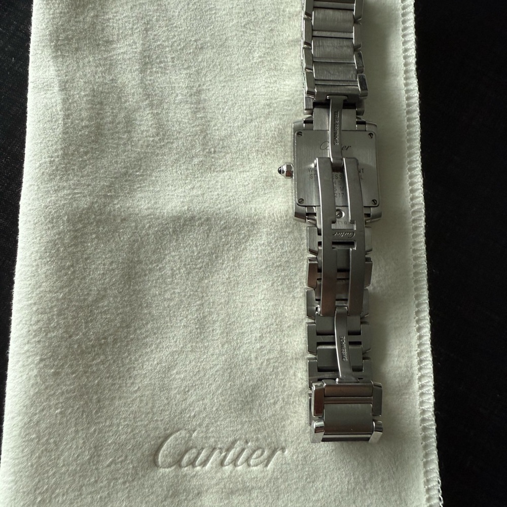 Cartier Silver Watch with Blue Accents - Picture 8 of 16